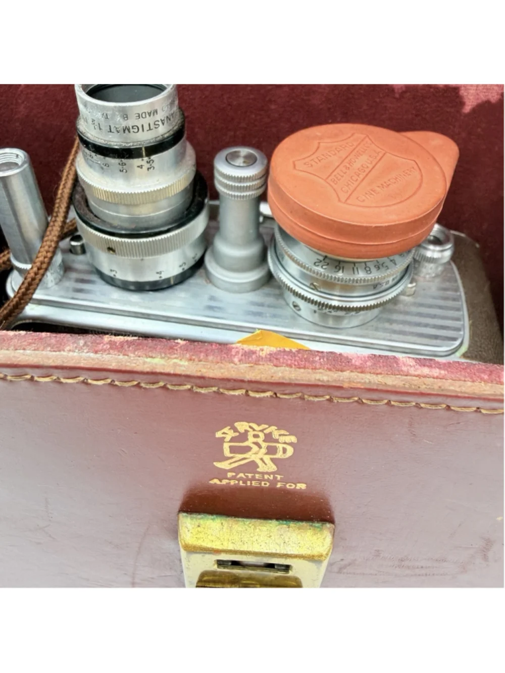 Vintage Bell & Howell Filmo Auto-8 8mm Camera Wollensak Lens Case Untested